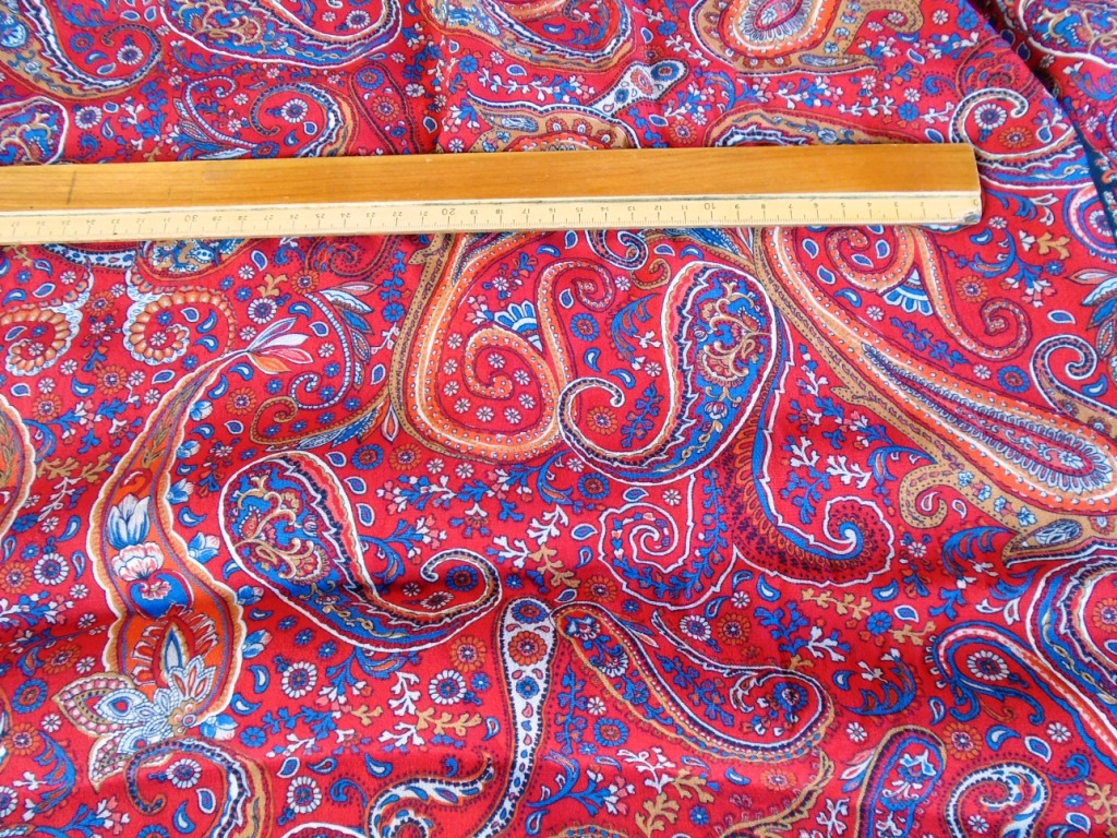 vintage crepe preasly motief en boord 1m - Afbeelding 4