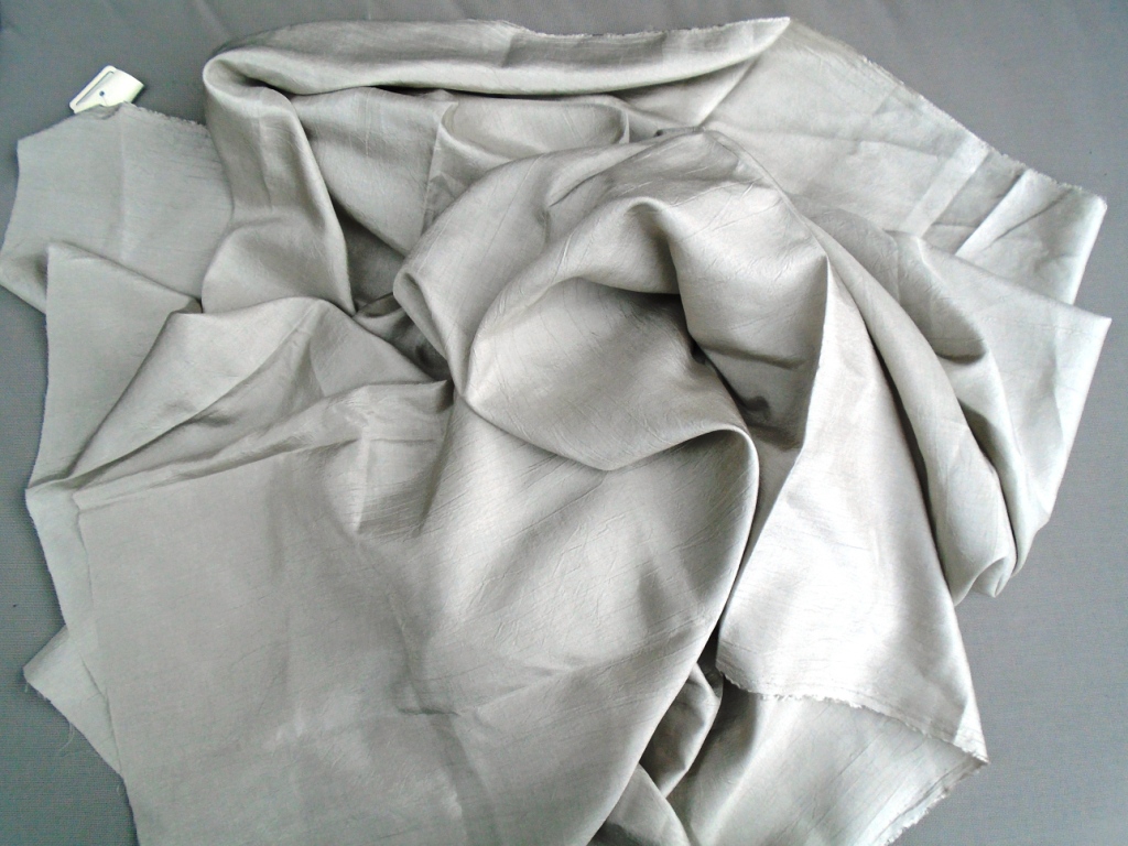 licht beige synthetische kreukelstof 1,5m