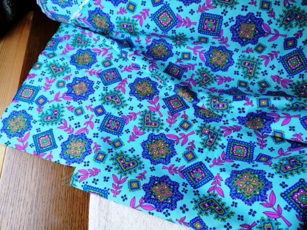 blauwe nylon met tekening  /10cm