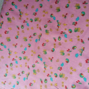roze katoen met kindertekening /10cm