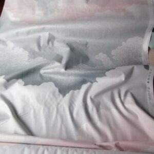 katoen met wolkjes verkocht per 10cm