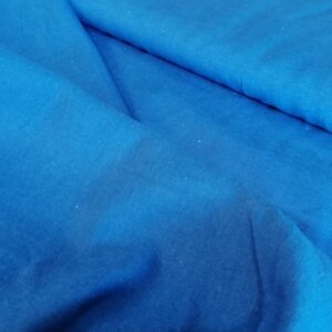 Vintage : blauwe katoenen stof  /10cm