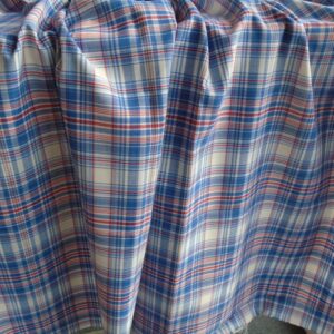 wit blauw rood geruit stof 2,20m