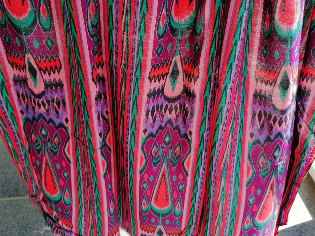 Vintage katoen paars 2m op 0,90