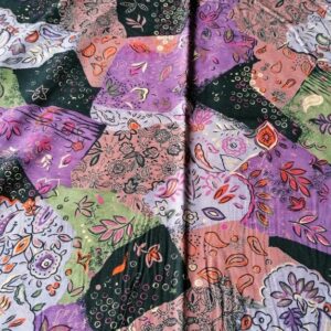 katoen met paarse motieven  0,80m