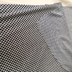 Wit blauw geblokte dunne rekbare jersey  1,90m