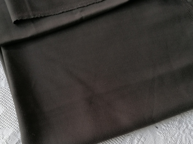Vintage bruine wollen stof 1,00m