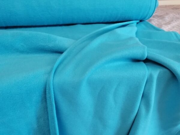Licht blauwe fleece  verkocht per 10cm