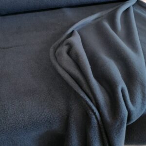 Donker blauwe fleece verkocht per 10cm