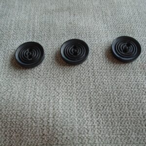 zwarte knoop met cirkel 14mm