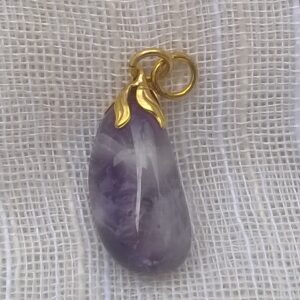 blauw natuursteen hangertje