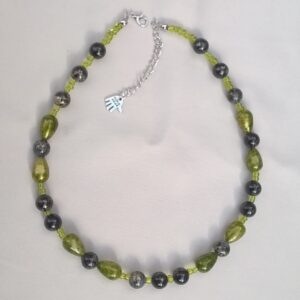 groene gemarmerde kunststof kralen