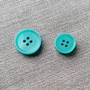 turquoseblauwe knoop 16mm en 20mm