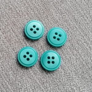 turquoseblauw knoopje 13mm