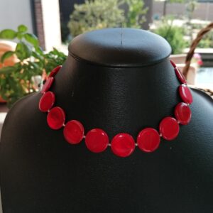 halsketting met   parelmoer kralen