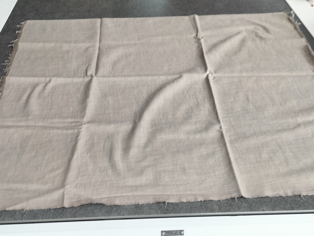 beige gemeleerde katoen 0,8m - Afbeelding 2