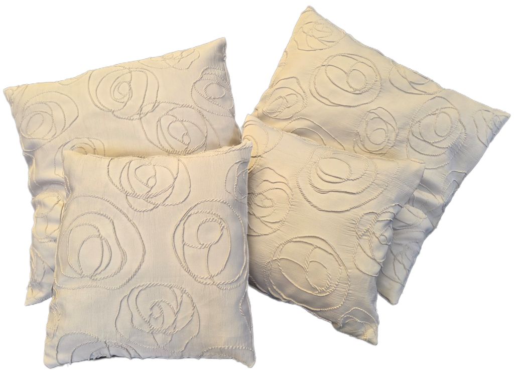 beige kussenhoes met cirkels 45/45 - 30/30