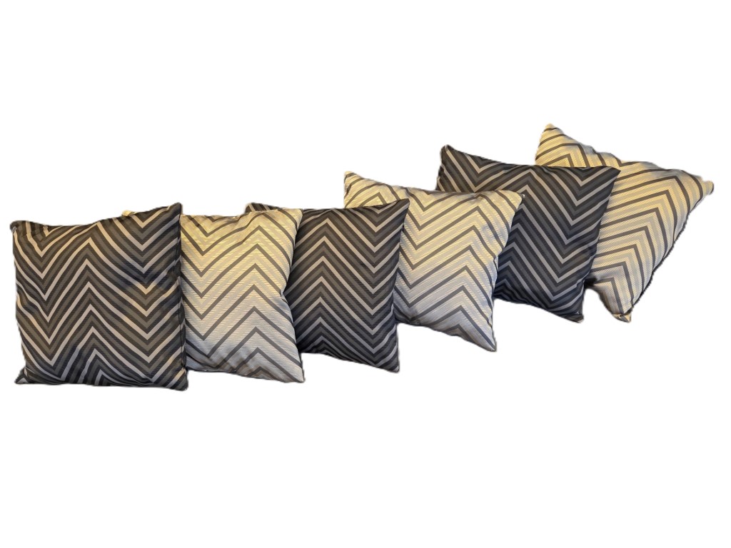 kussenhoezen Beige grijs zigzag