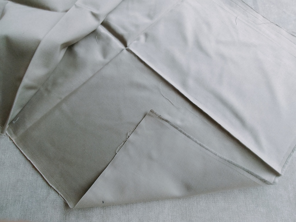 grijsgroene katoenen gabardine 50cm - Afbeelding 2