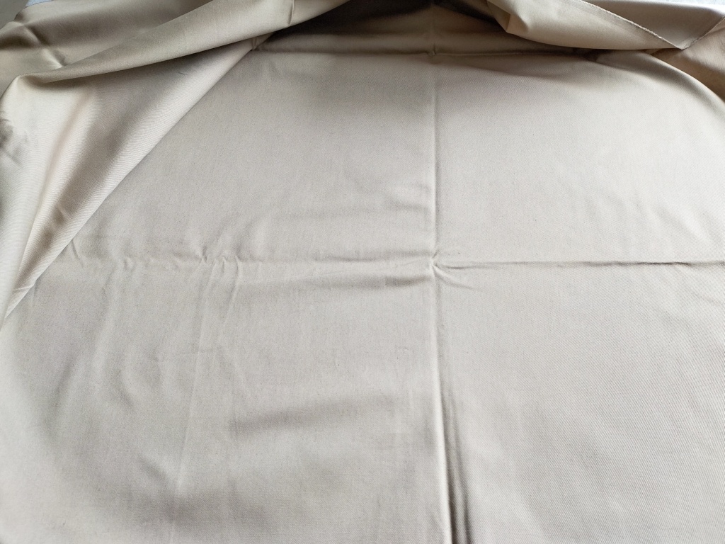 dunne beige fijne katoenen gabardine - Afbeelding 2