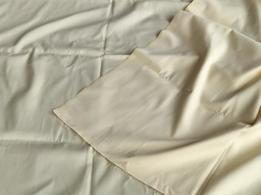 Gele katoen twill stof voor- en achterzijde