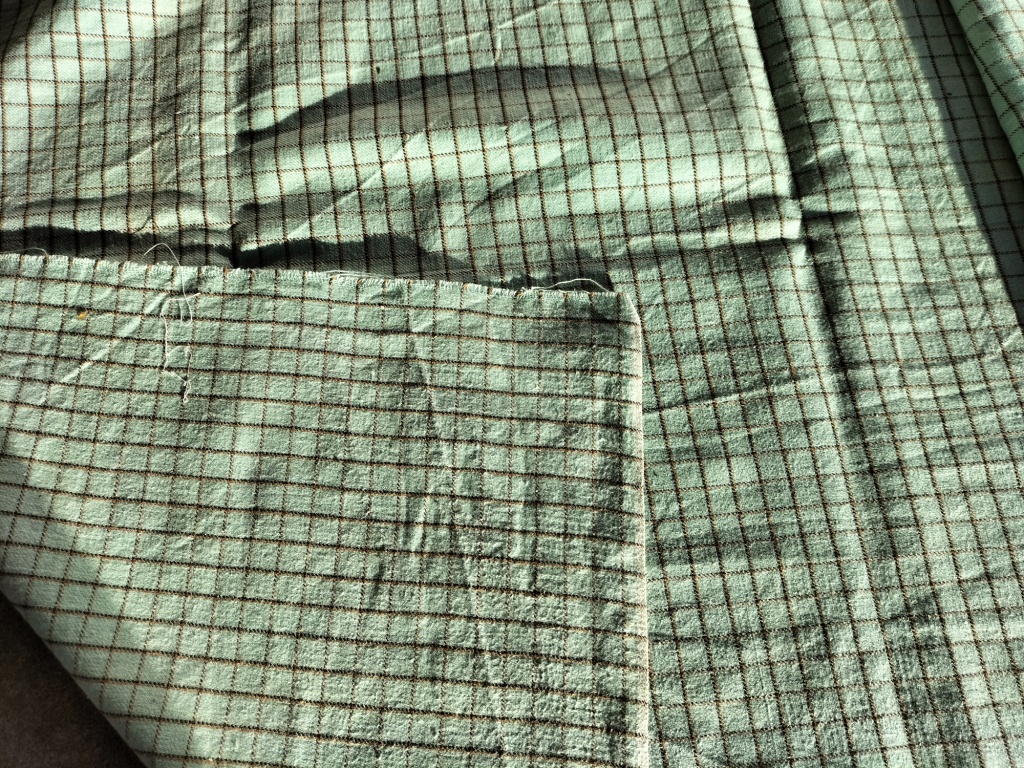 licht groene flanel met ruitje - Afbeelding 2