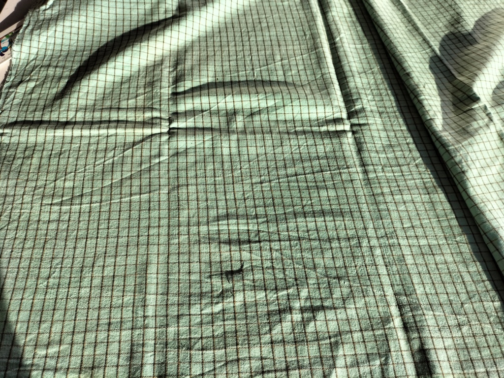 licht groene flanel met ruitje - Afbeelding 3