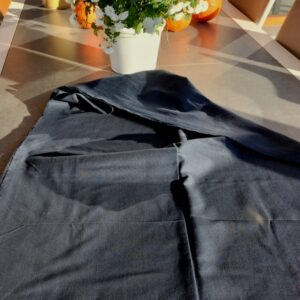 donkerblauw linnen stof 2m