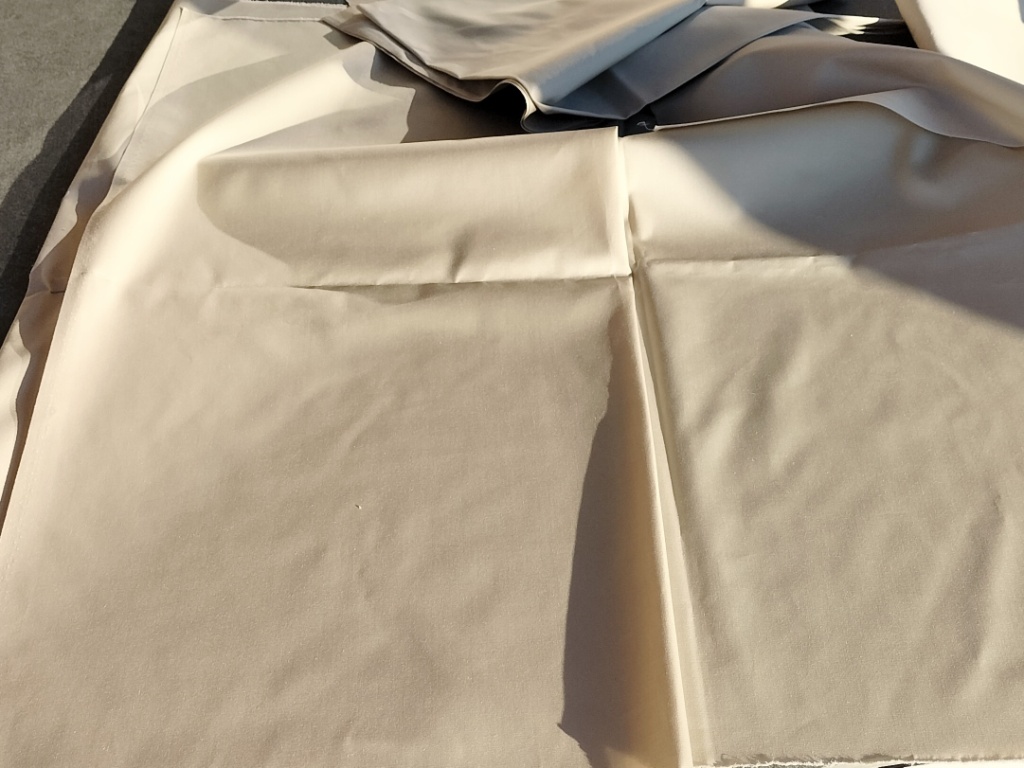 Lichtbeige katoenen gabardine