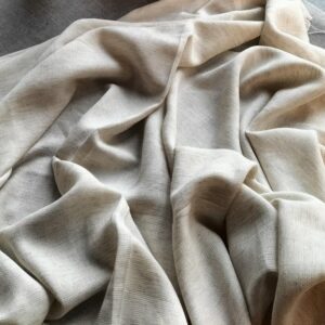 vintage beige katoen met ingeweven ruiten 1,12m