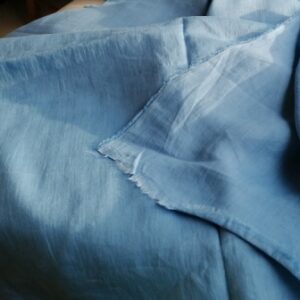 blauwe katoenen stof /10cm of 2,40m