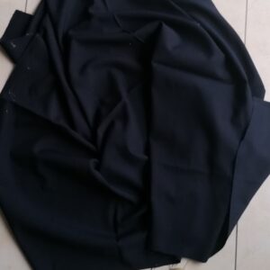 Donkerblauwe wollen gabardine stof, dicht geweven