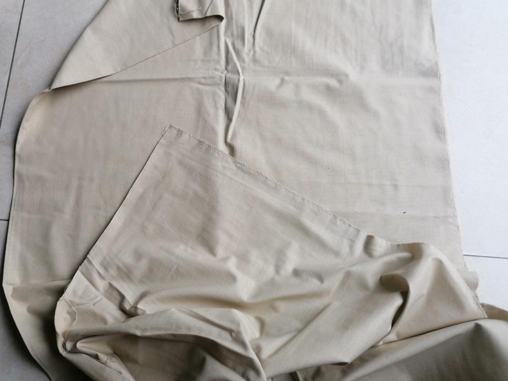 beige katoenen cretonne 1,35m