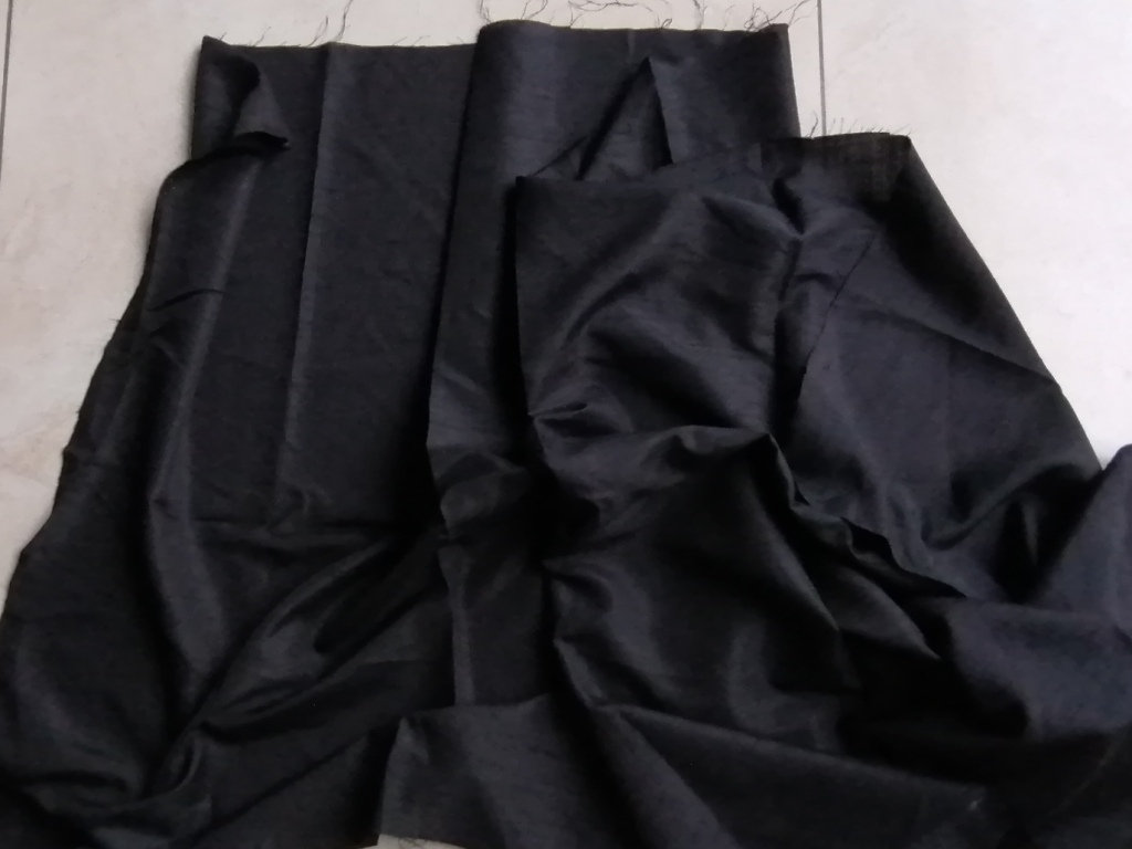 Jaren 80 jacquard zwart linnenstructuur