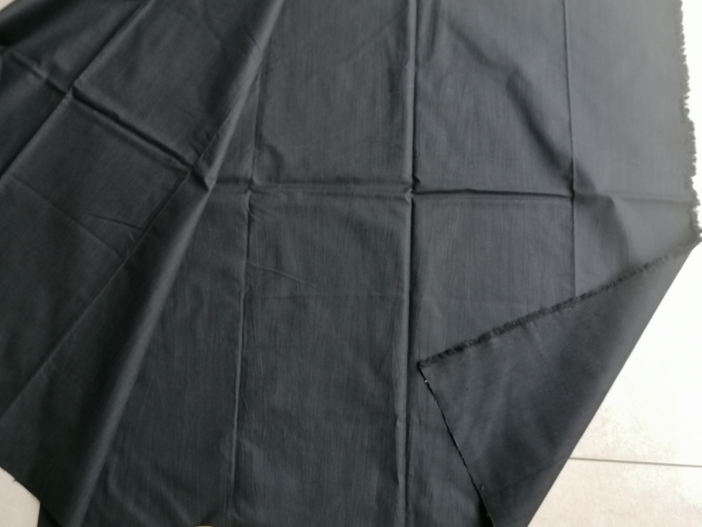 zwarte katoenen cretonne 0,75m - Afbeelding 2