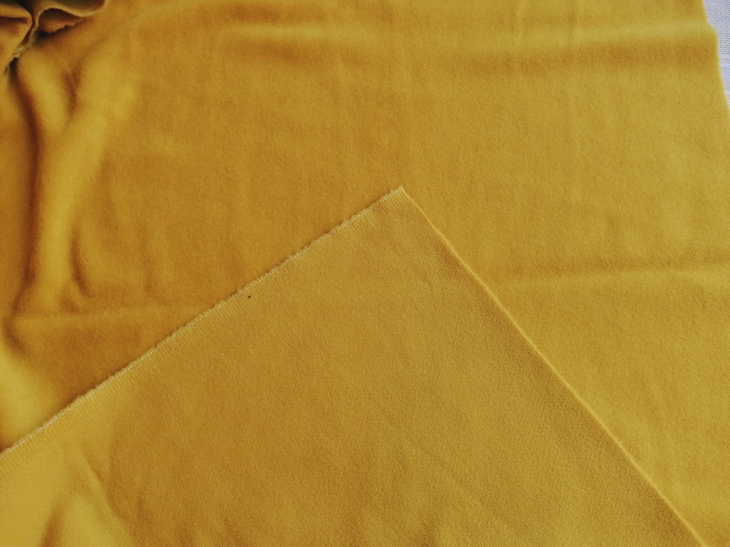 vintage gele wollen stof 2,5m - Afbeelding 5