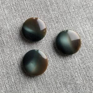 glanzende bruin blauwe knoop 23mm