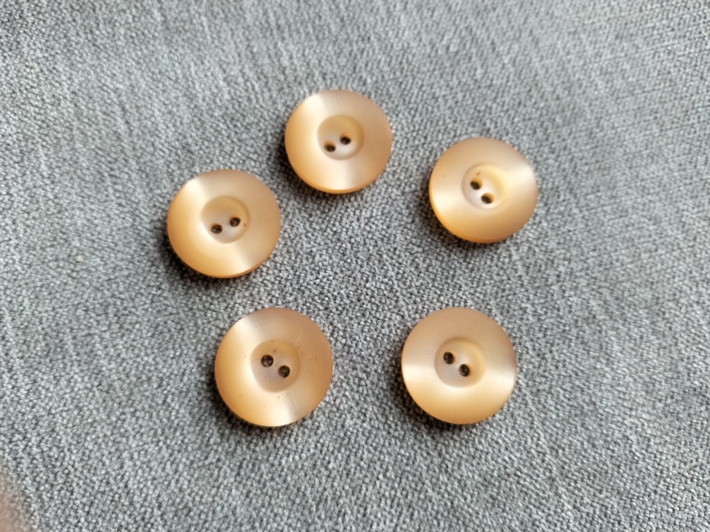 oranjebruine knoop 21mm met lichte glans