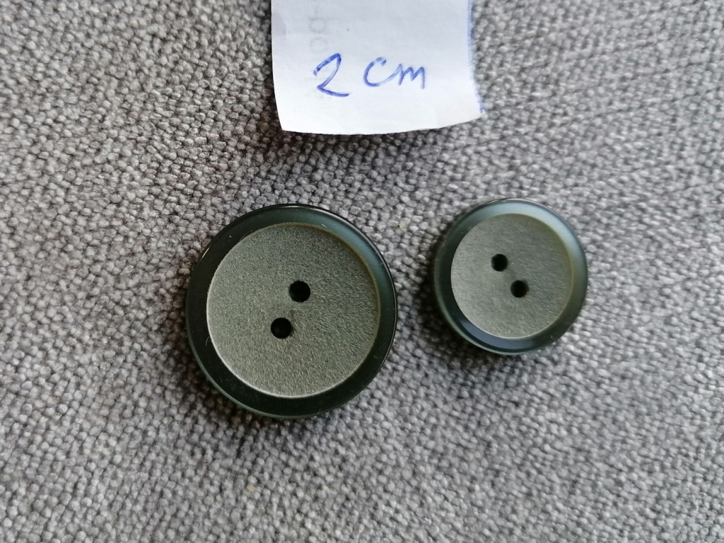 grijse knoop met blinkend en mat 16 en 20mm - Afbeelding 2