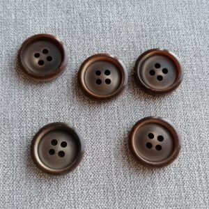 bruine knoop met rand 25mm