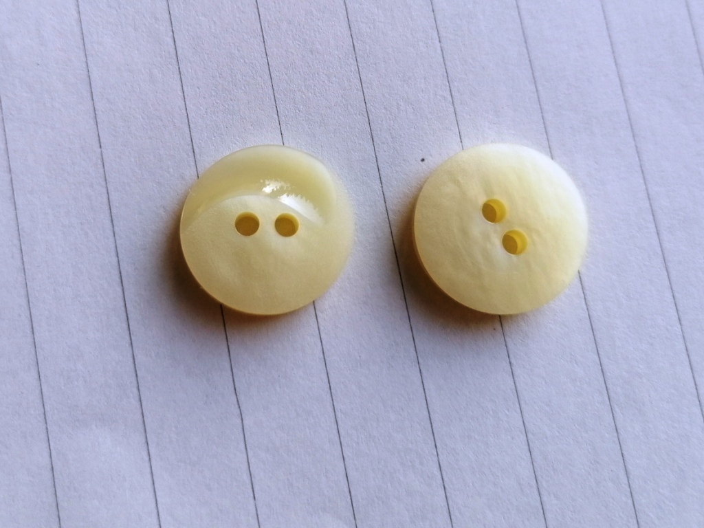 gebroken witte knoop mat stuk en blinkend stuk 15mm - Afbeelding 2
