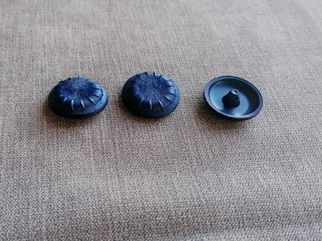 vintage blauwe fantasie knoop 28mm - Afbeelding 2