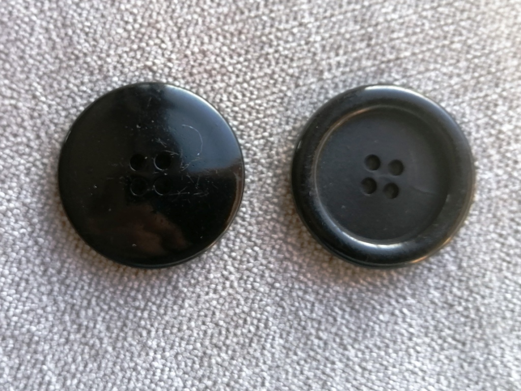 zwarte knoop met rand 28mm,25mm, 23mm,20mm - Afbeelding 3