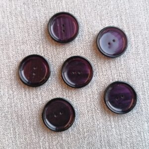 donker paarse knoop  met smalle rand 23mm