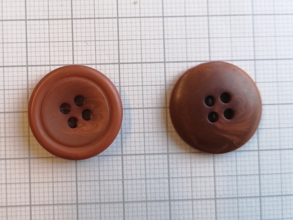 roestbruine knoop met rand 20mm - Afbeelding 2