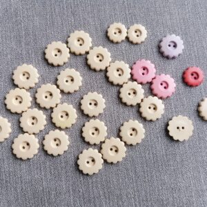 beige knoop met boogjes rand 16mm
