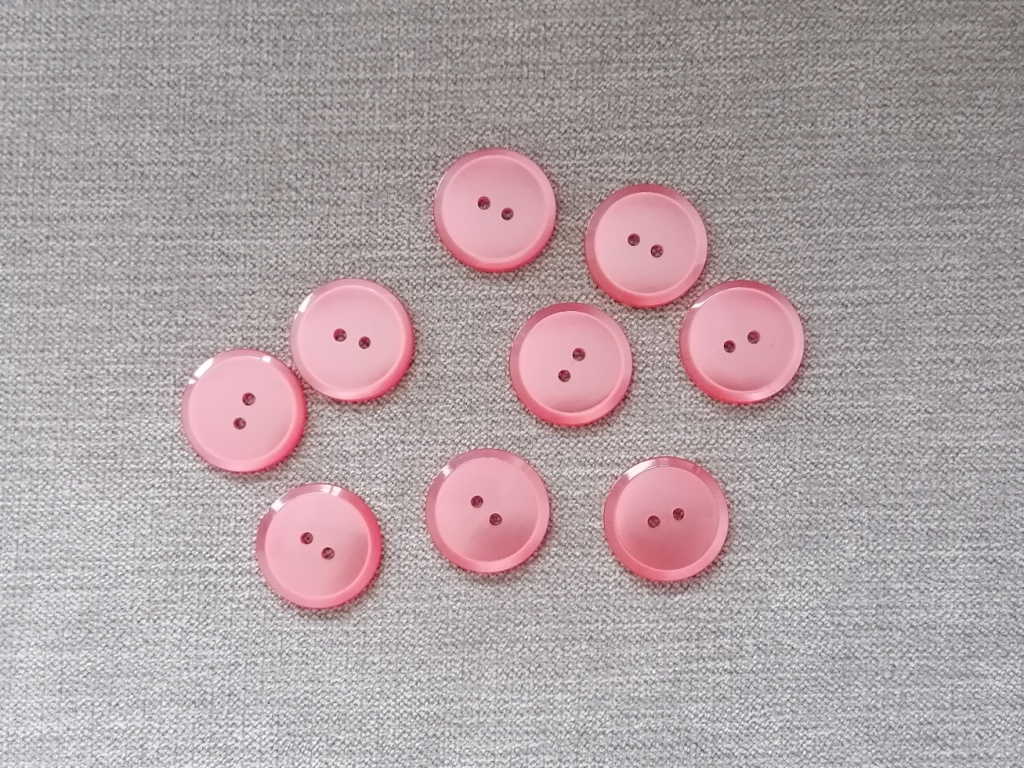 roze knoop in imitatie parelmoer 23mm
