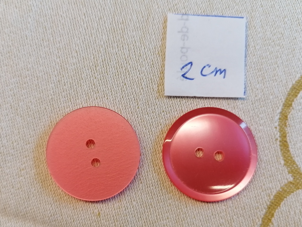 roze knoop in imitatie parelmoer 23mm - Afbeelding 3