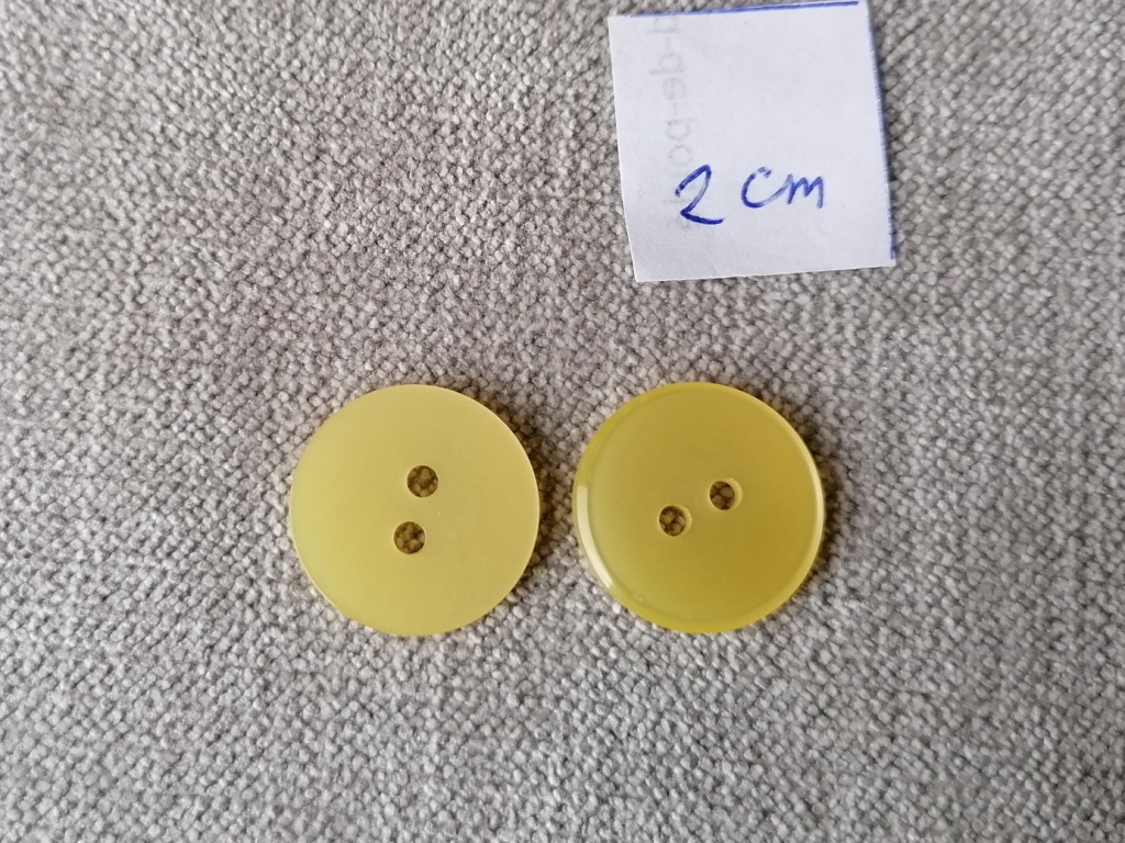 lichtgele knoop in imitatie parelmoer 18mm en 23mm - Afbeelding 3