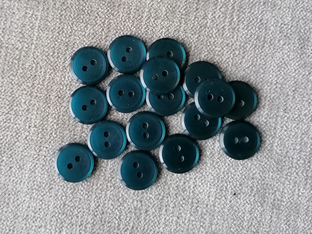 blauwe knoopje in imitatie parelmoer 13 mm